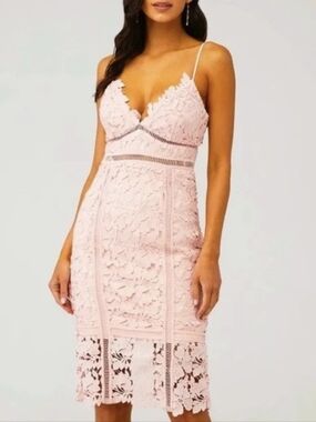 3 4 sleeve lace dress navy Alex Evenings Embroidered Sequin Sheath Dress - Shell Pink main image 0